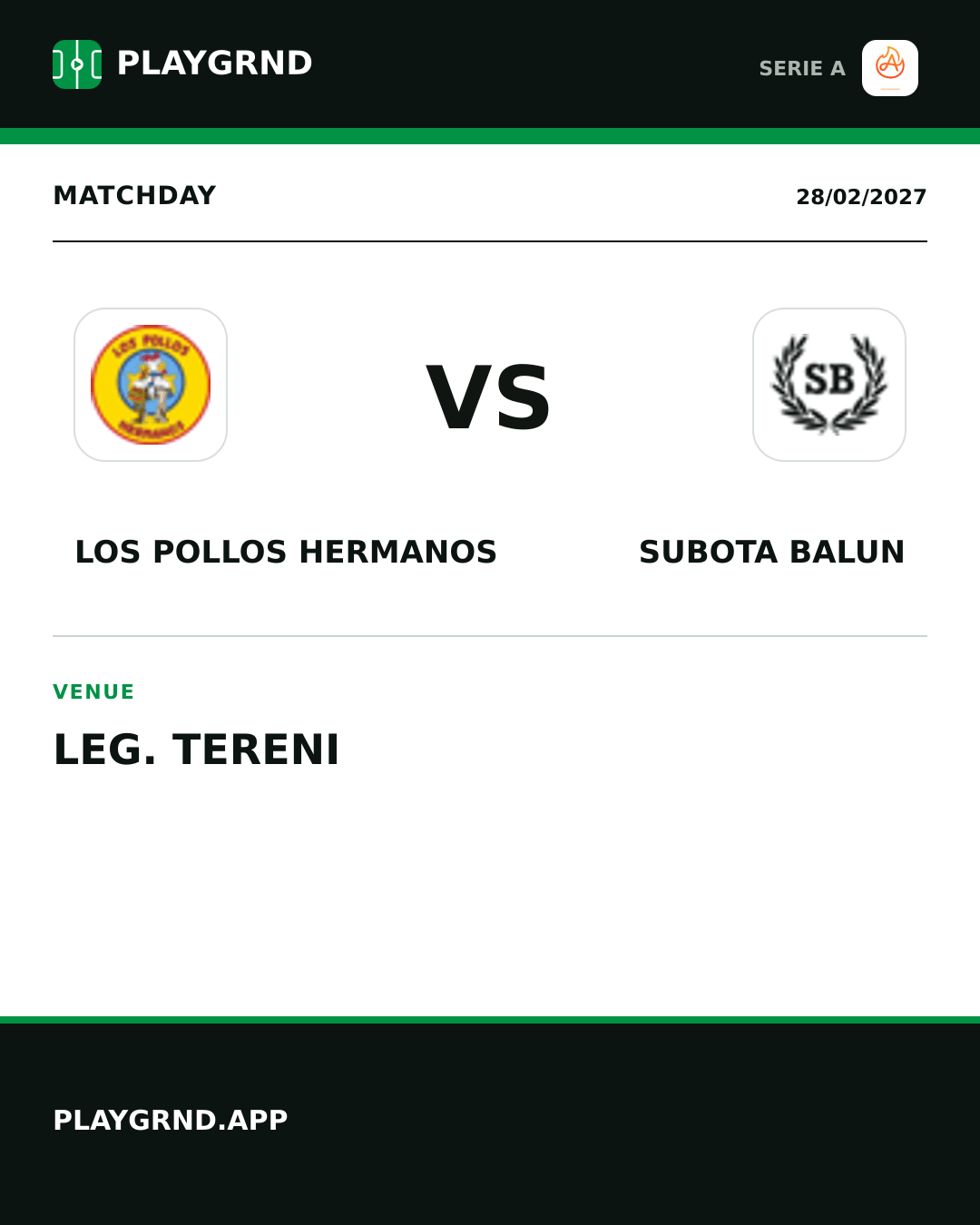 Instagram artwork: Los Pollos Hermanos vs Subota Balun