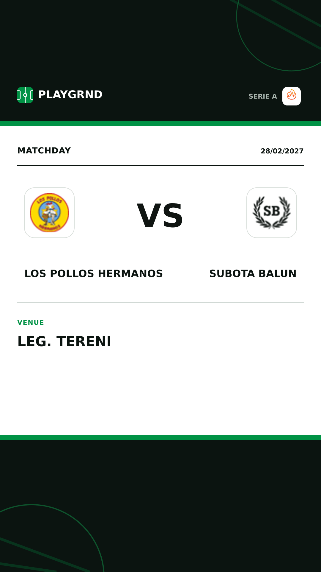 Instagram artwork: Los Pollos Hermanos vs Subota Balun