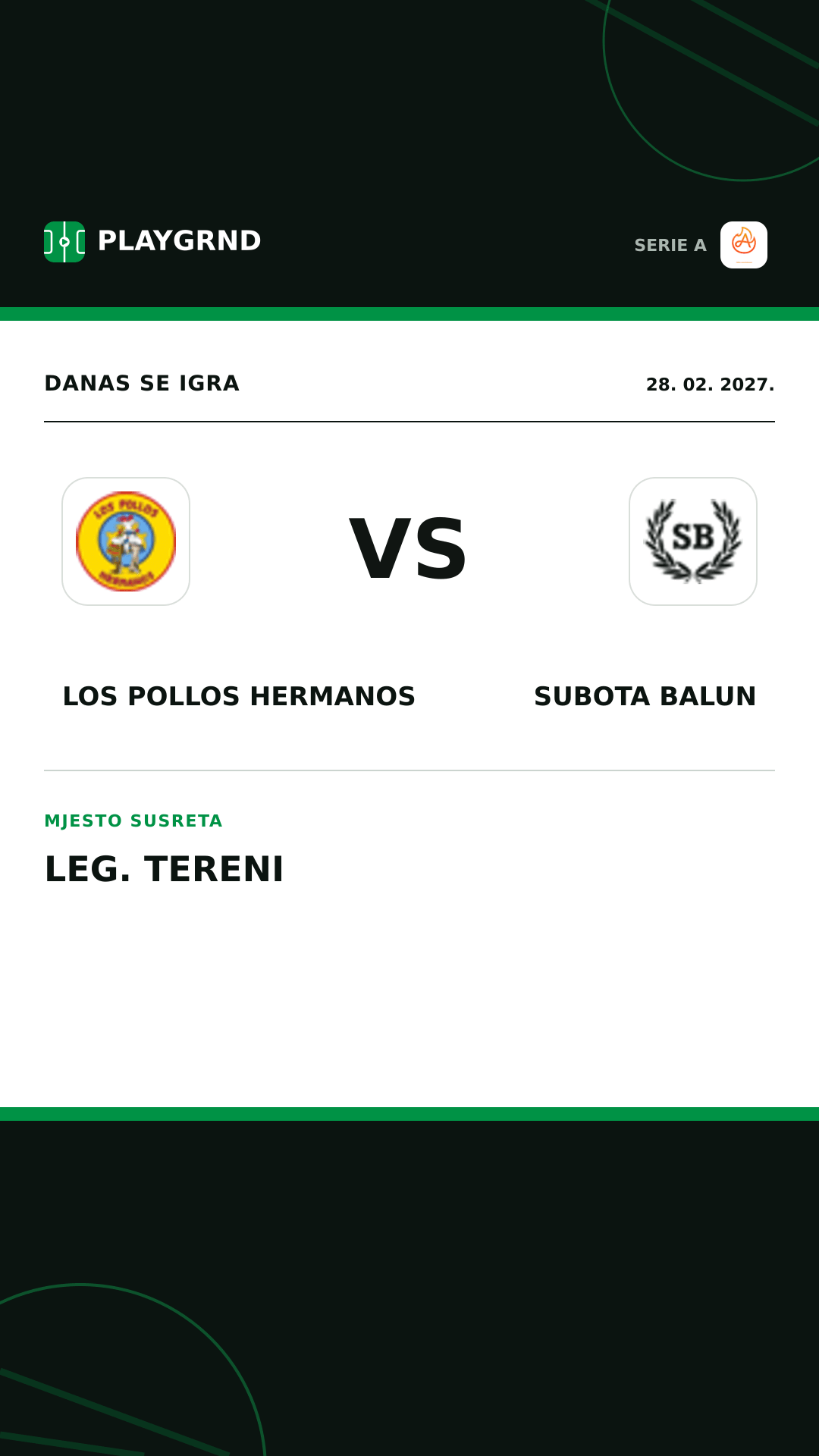 Instagram slika: Los Pollos Hermanos vs Subota Balun