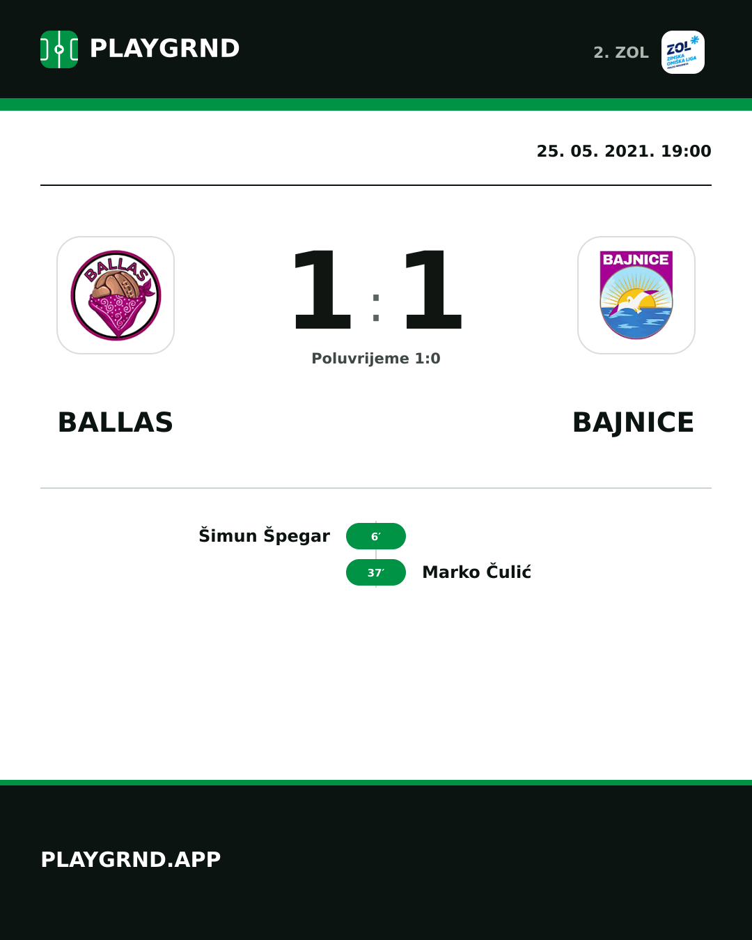 Instagram slika: Ballas 1:1 Bajnice