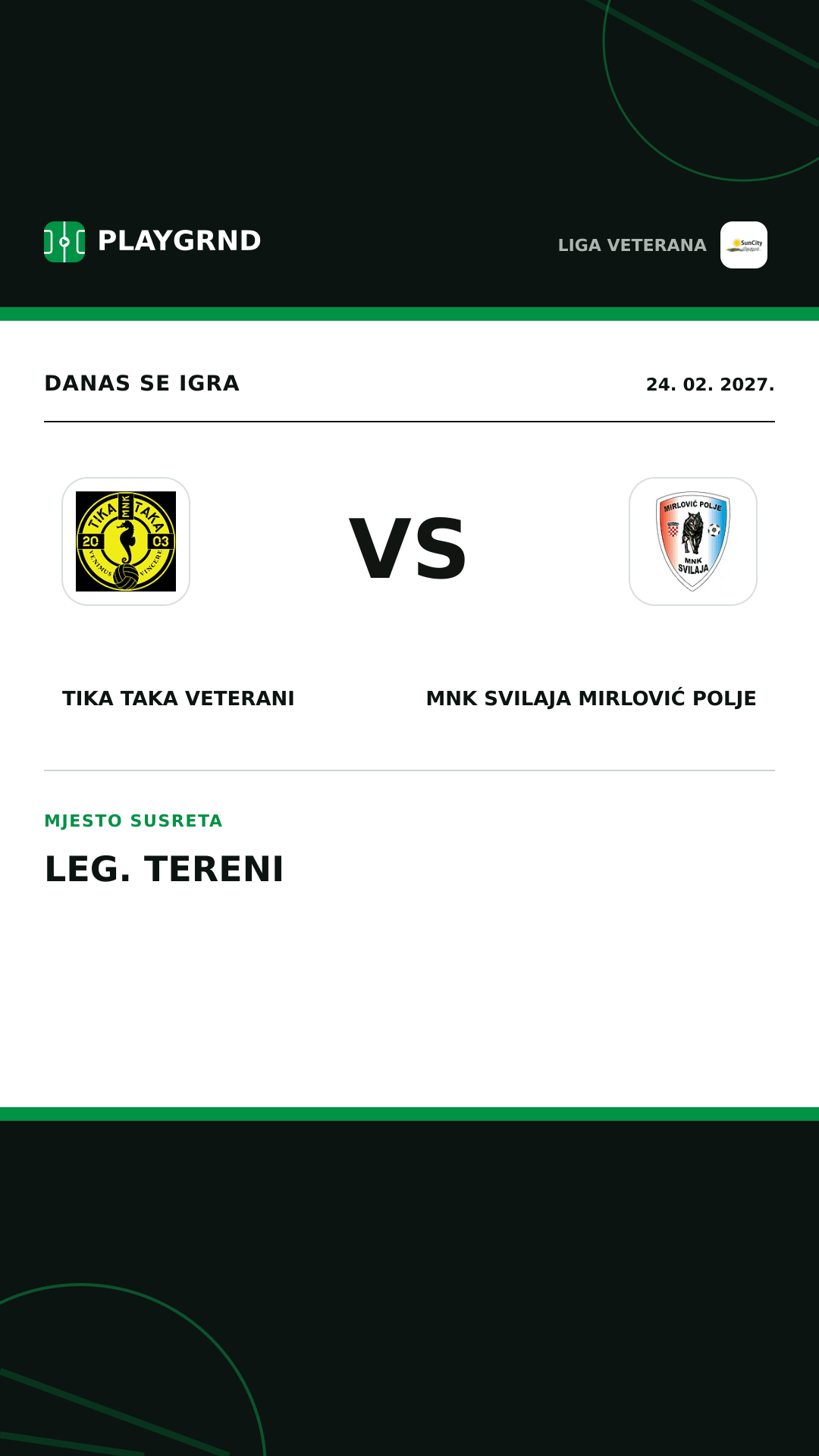 Instagram slika: Tika Taka Veterani vs MNK Svilaja Mirlović Polje