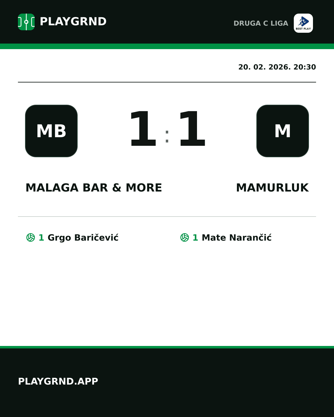 Instagram slika: Malaga Bar & More 1:1 Mamurluk
