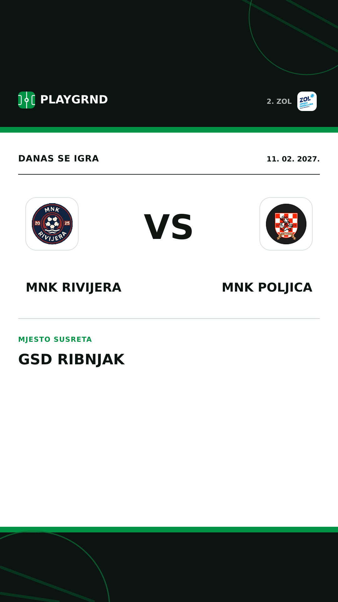 Instagram slika: MNK Rivijera vs MNK Poljica