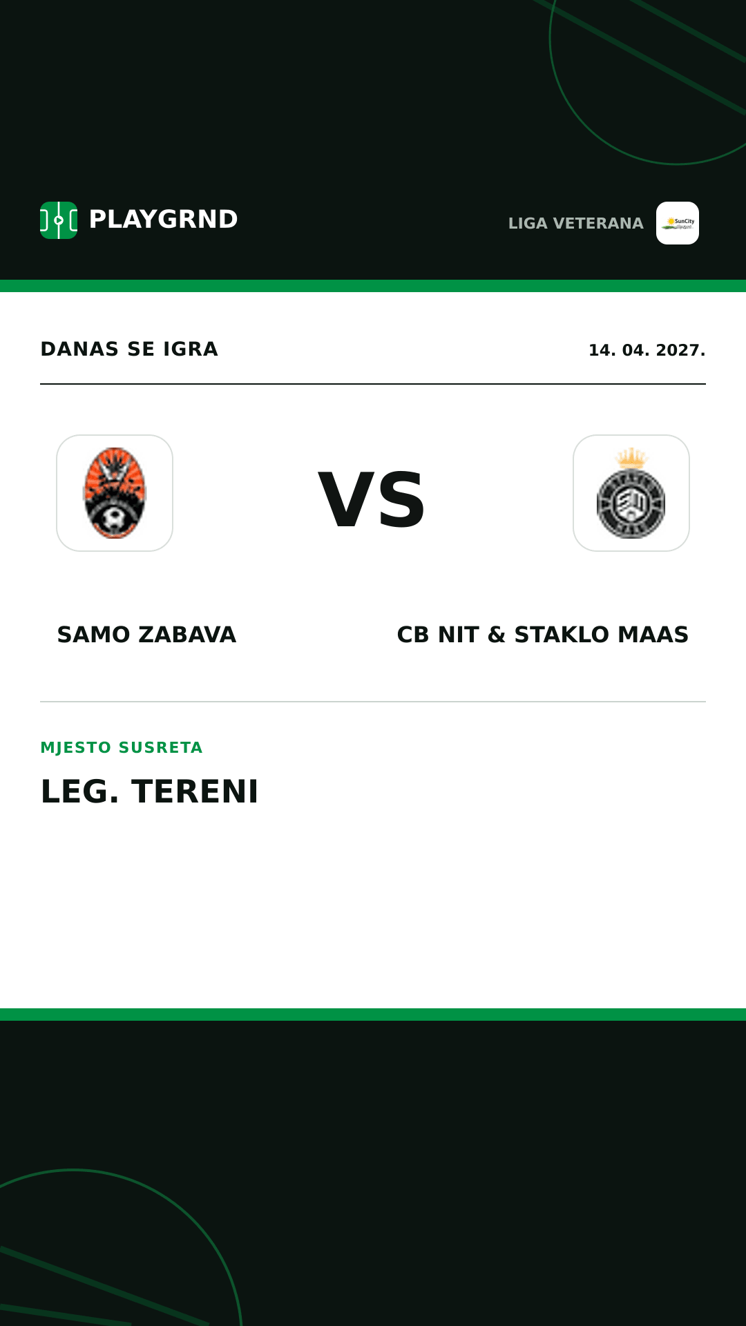Instagram slika: Samo Zabava vs CB Nit & Staklo Maas