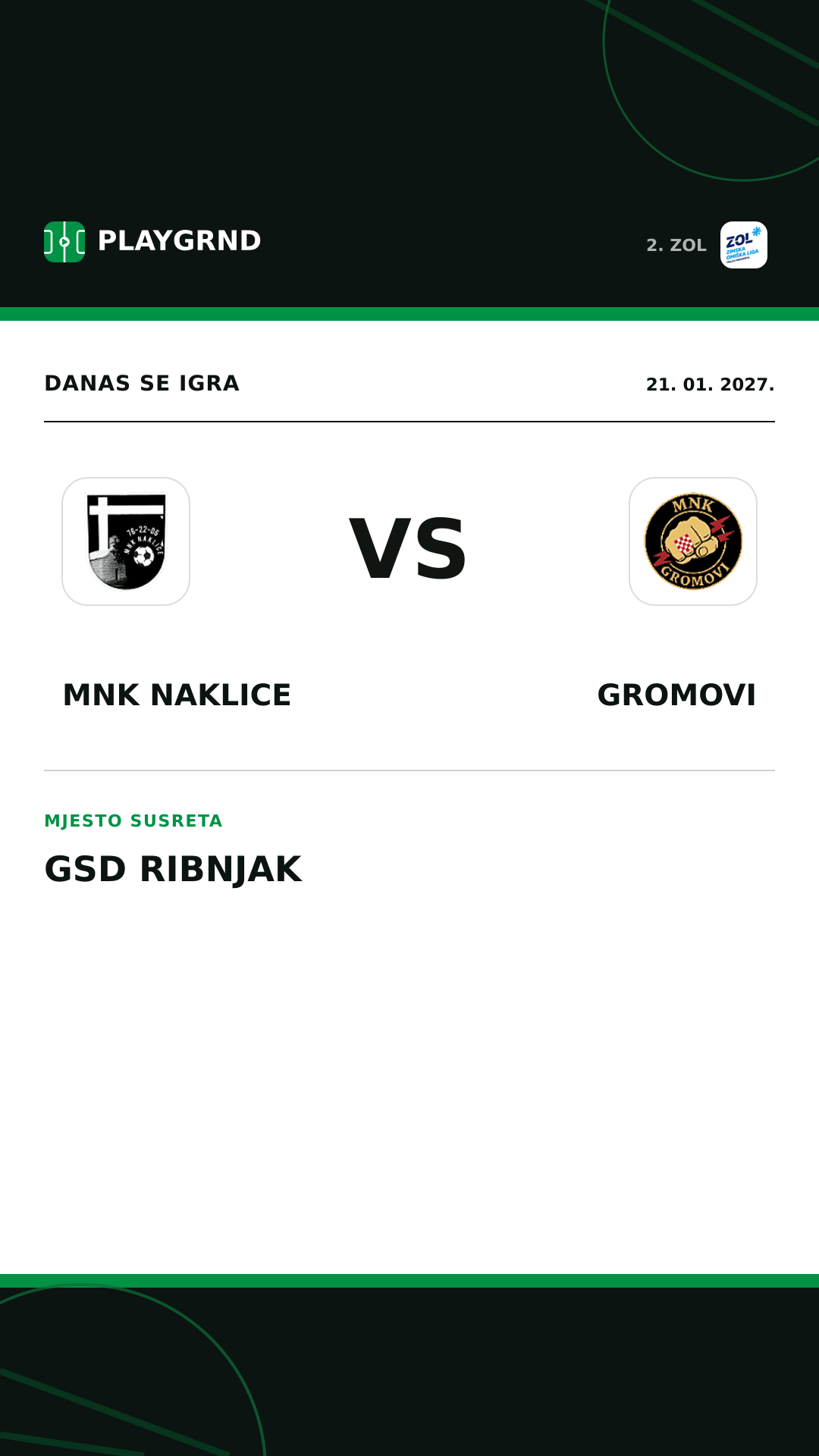 Instagram slika: MNK Naklice vs Gromovi