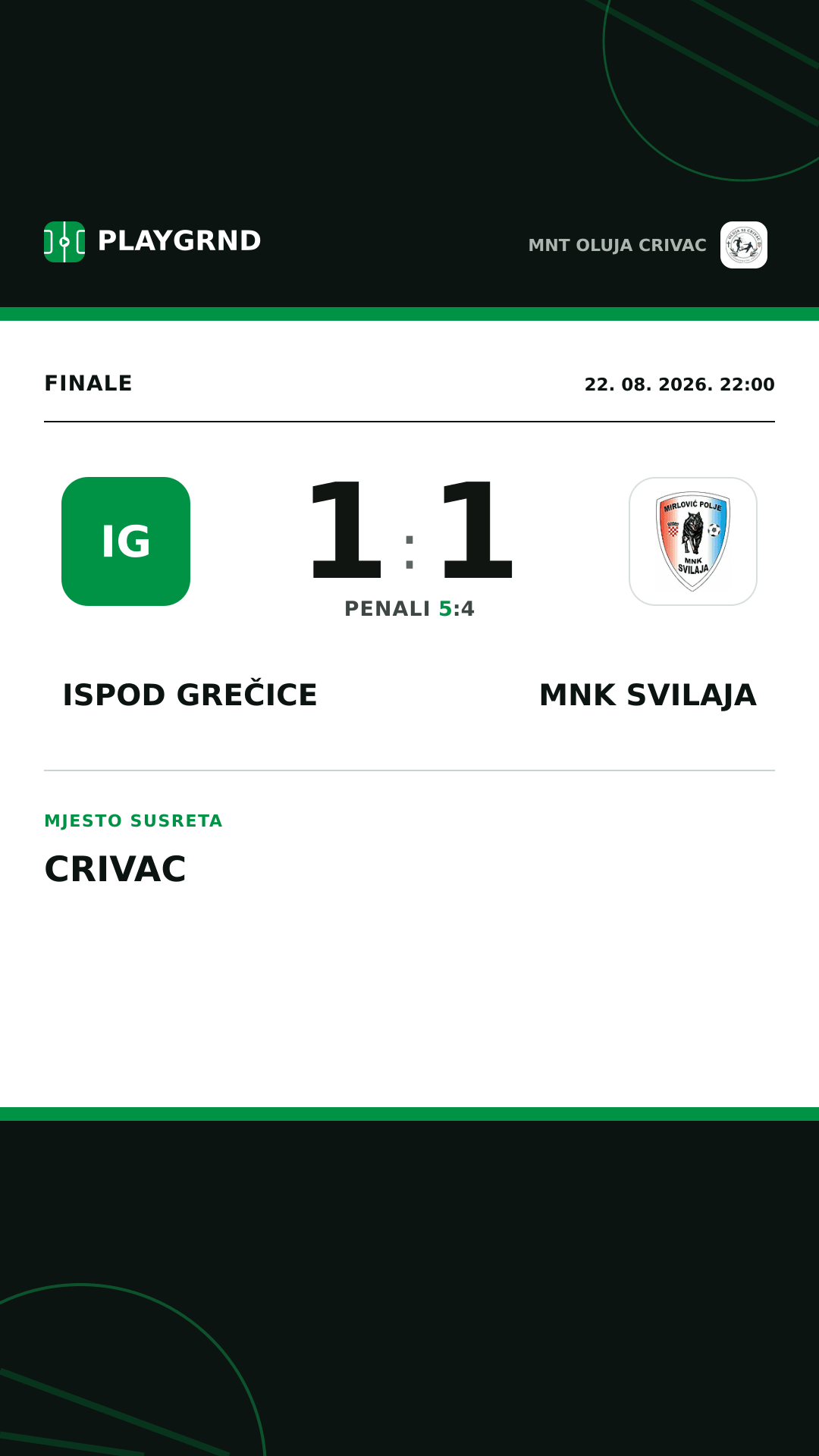 Instagram slika: Ispod Grečice 1:1 MNK Svilaja