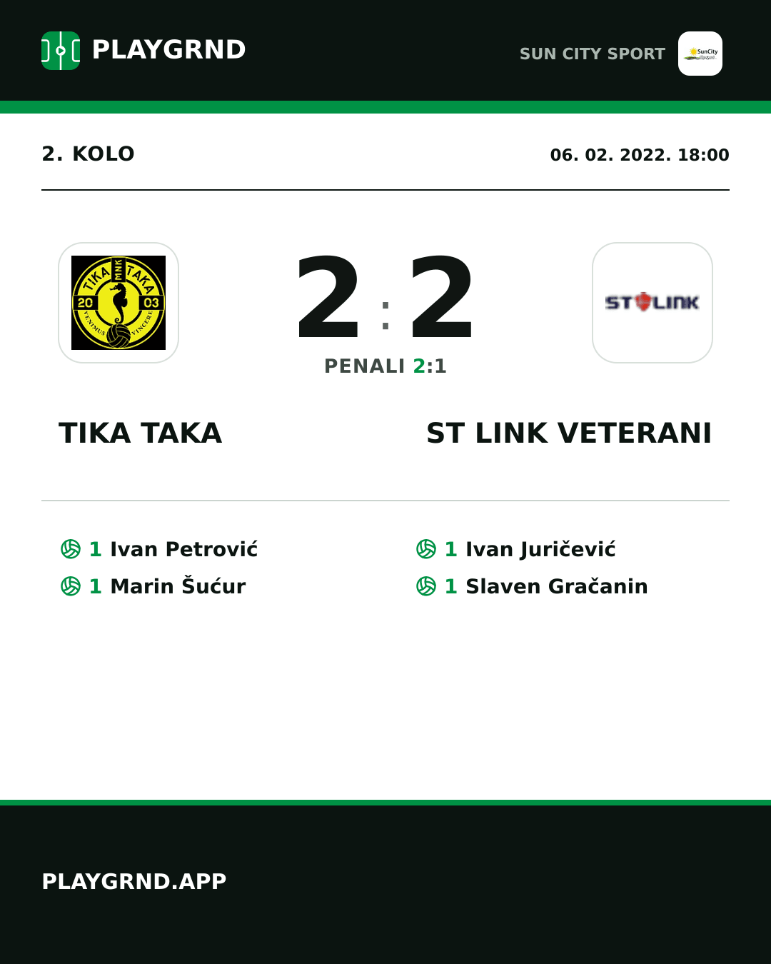 Instagram slika: Tika Taka 2:2 ST Link Veterani