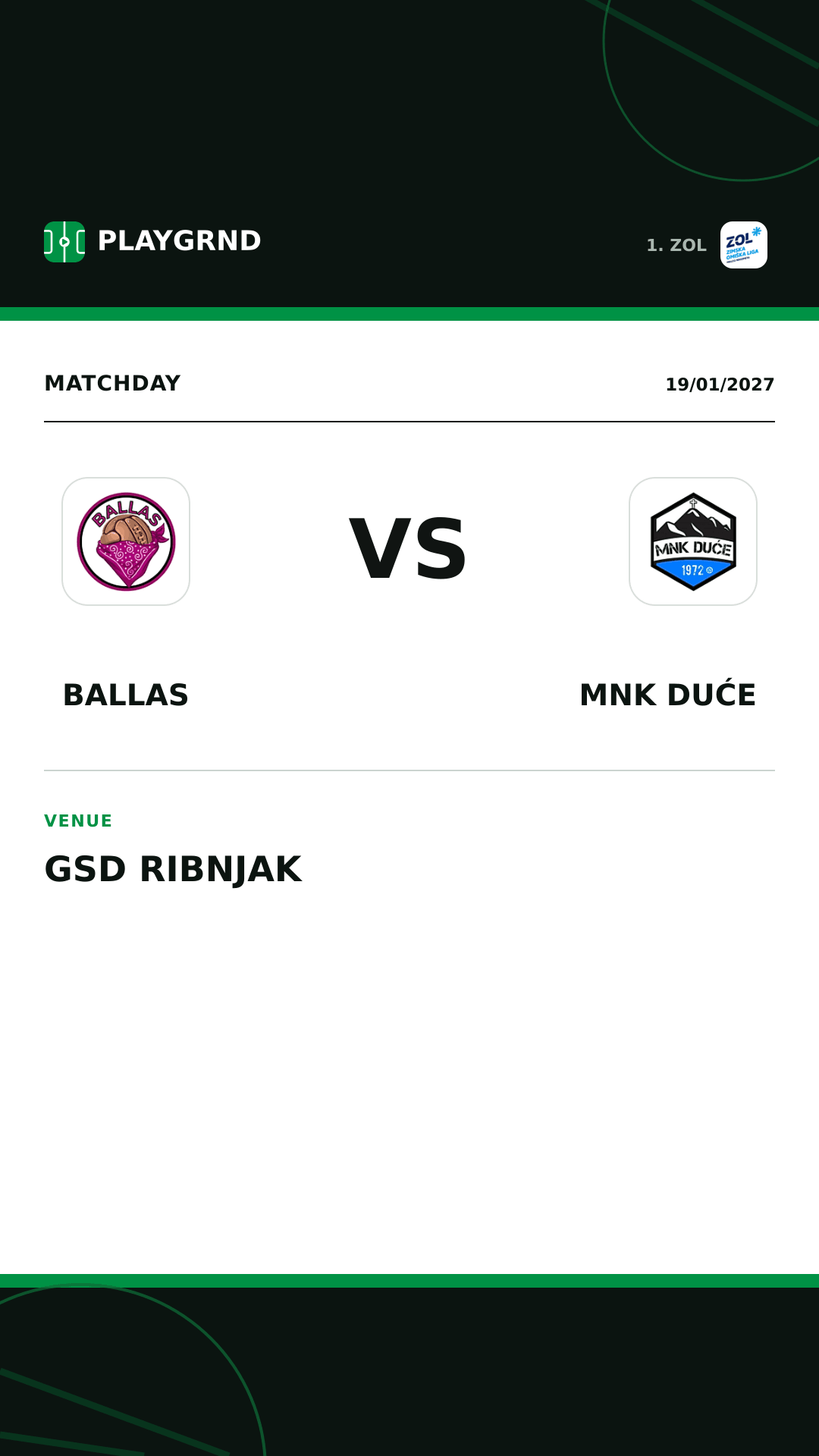 Instagram artwork: Ballas vs MNK Duće