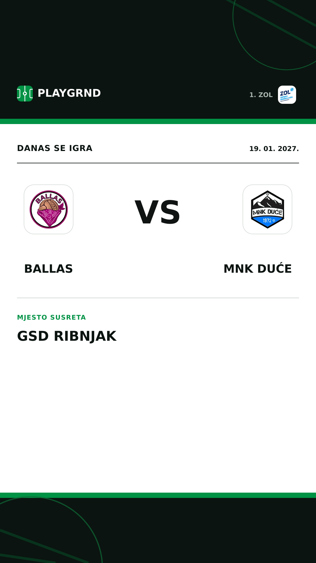 Instagram slika: Ballas vs MNK Duće