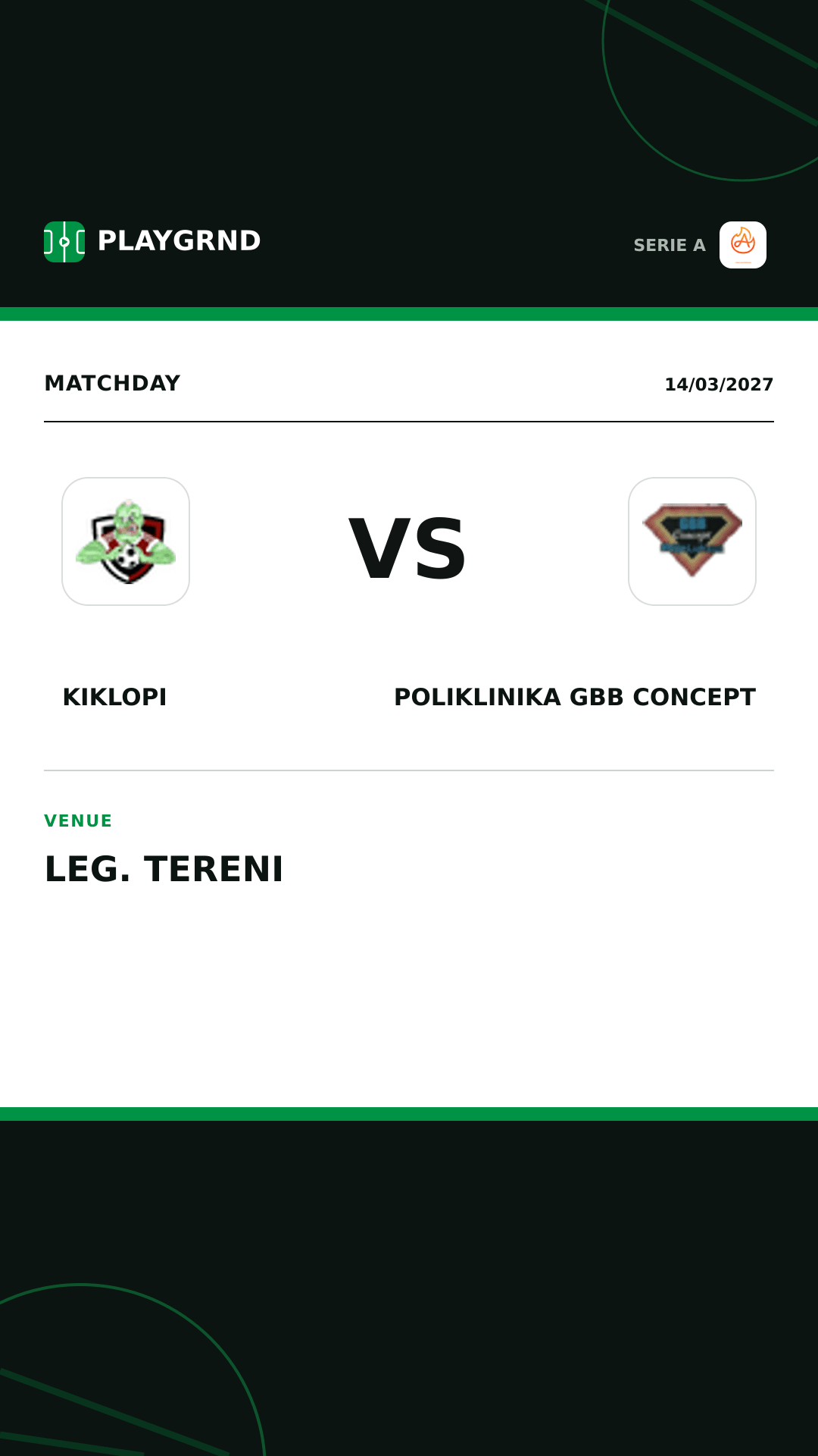 Instagram artwork: Kiklopi vs Poliklinika Gbb Concept