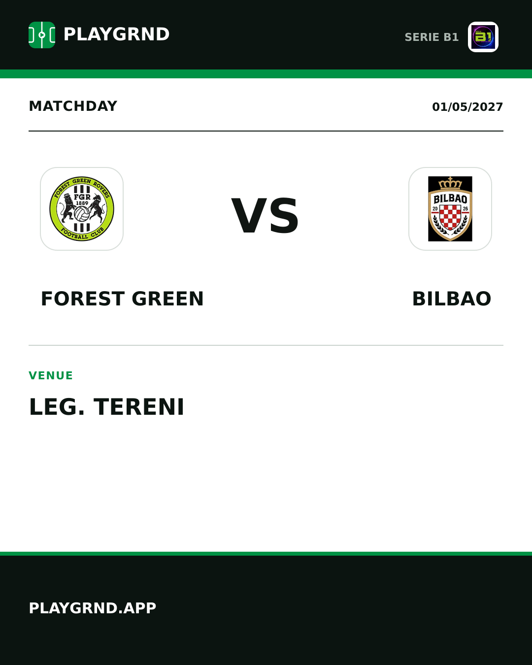 Instagram artwork: Forest Green vs Bilbao