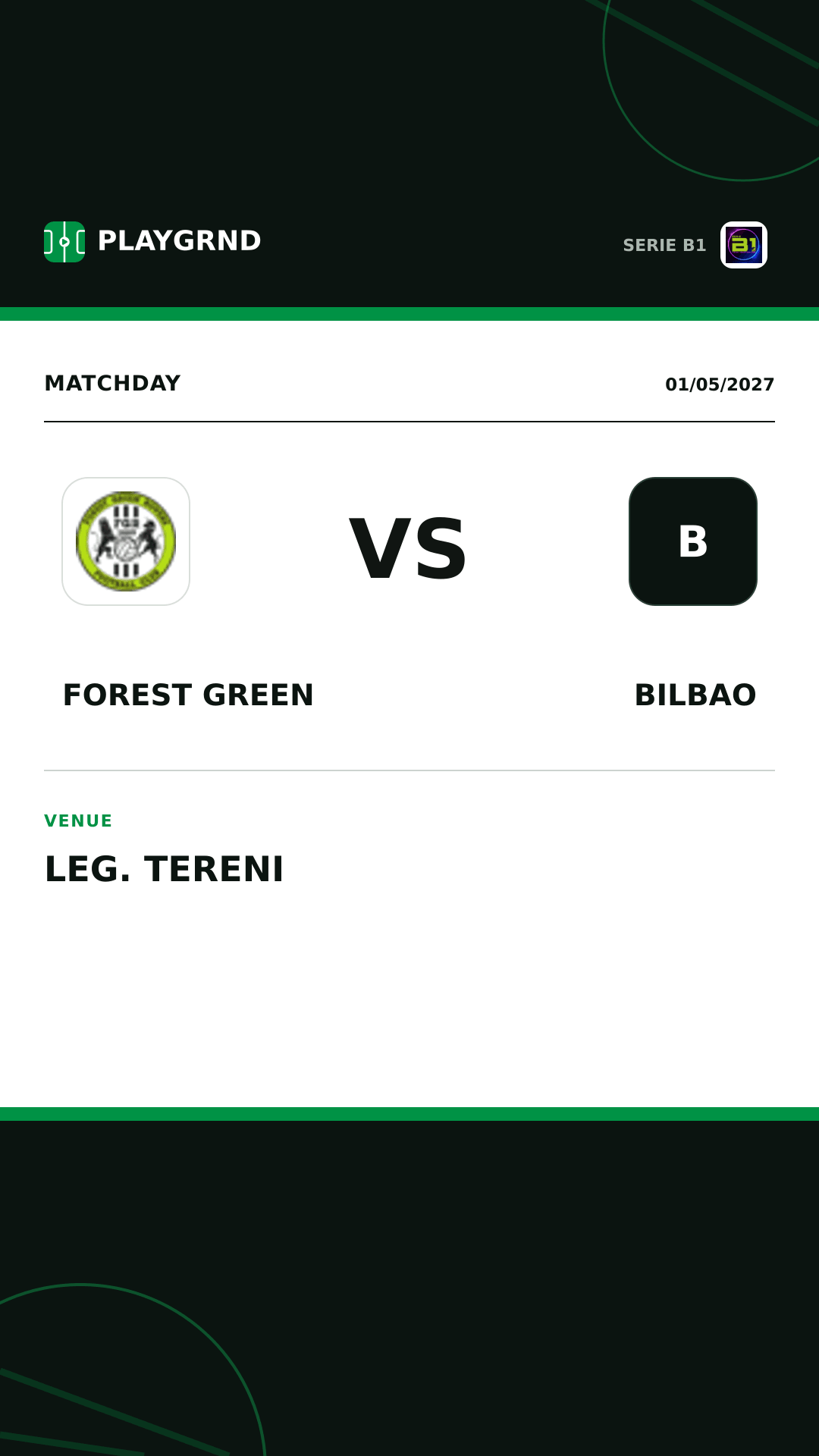 Instagram artwork: Forest Green vs Bilbao