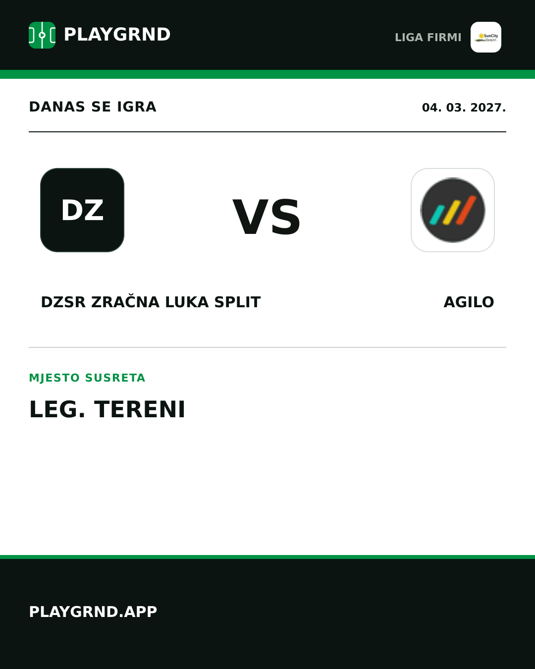 Instagram slika: DZSR Zračna Luka Split vs Agilo