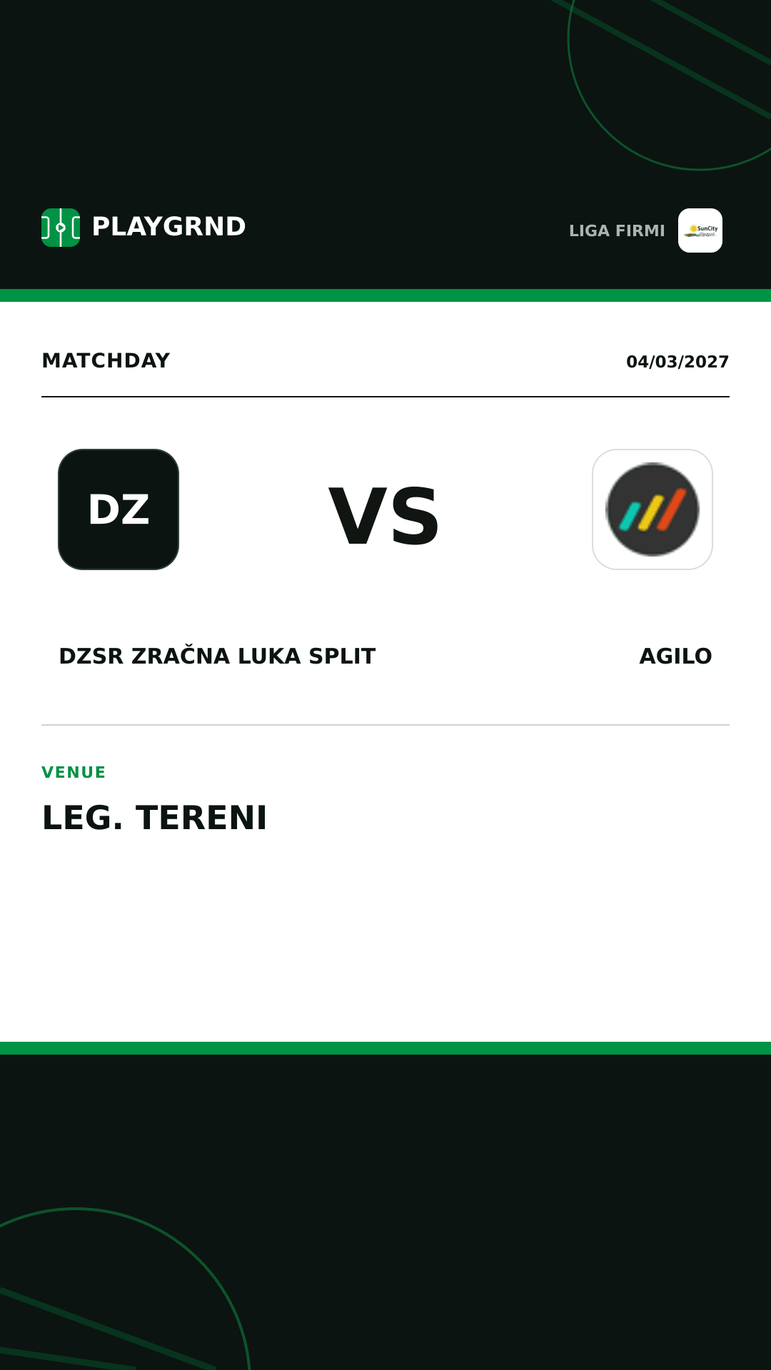 Instagram artwork: DZSR Zračna Luka Split vs Agilo