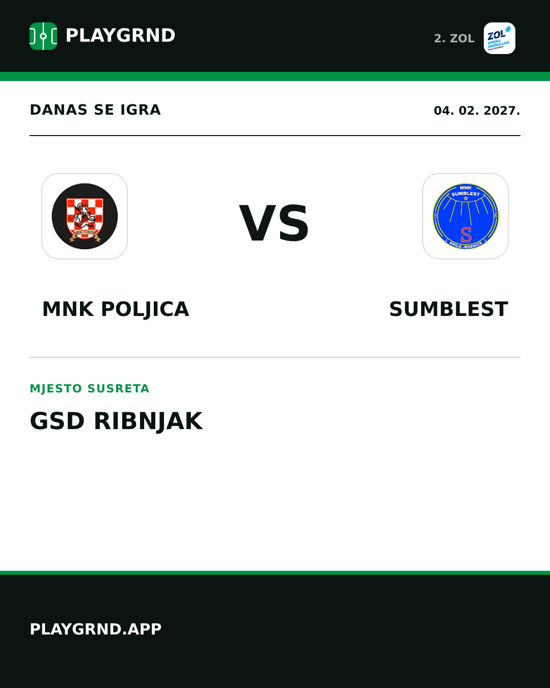 Instagram slika: MNK Poljica vs Sumblest