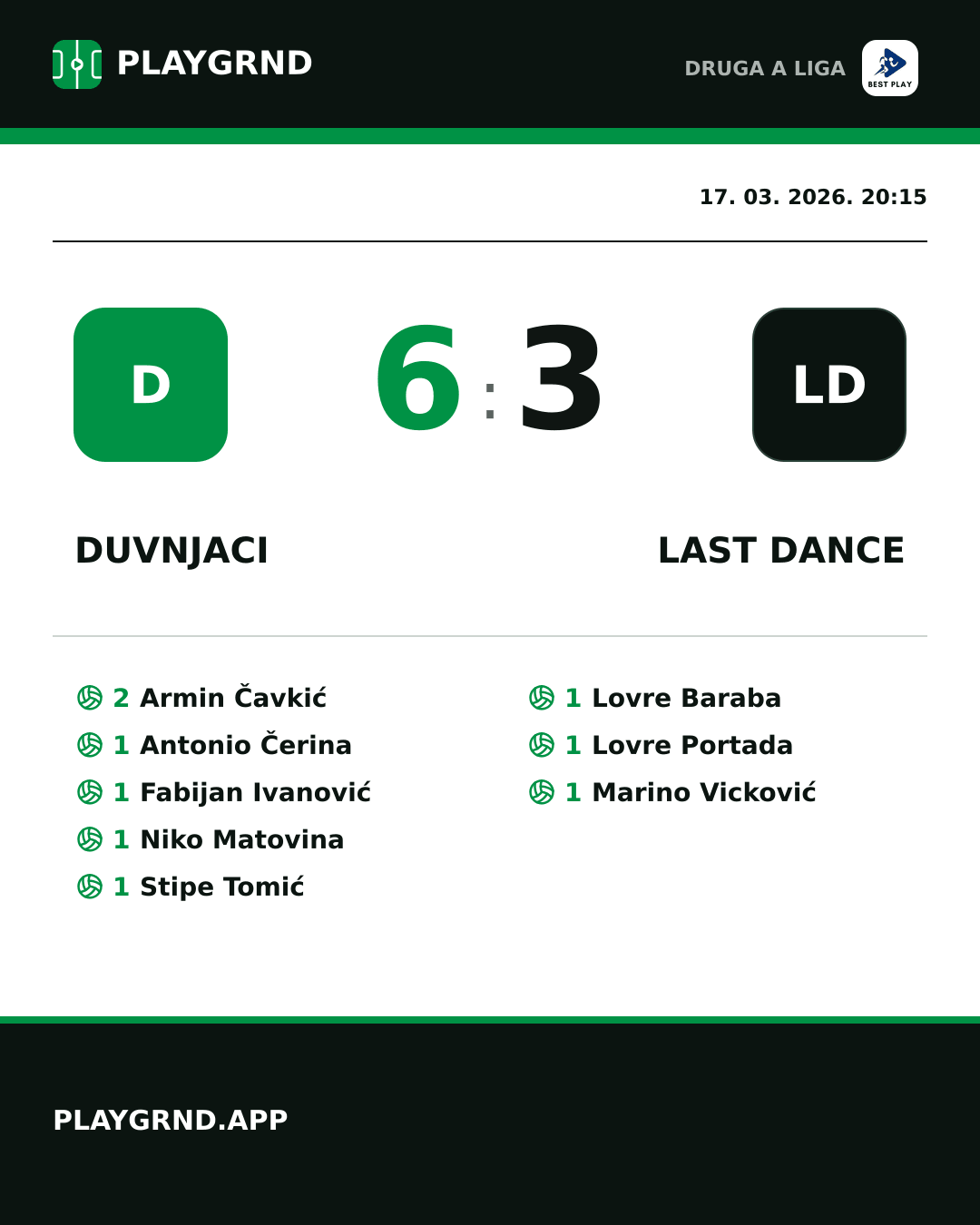 Instagram slika: Duvnjaci 6:3 Last Dance
