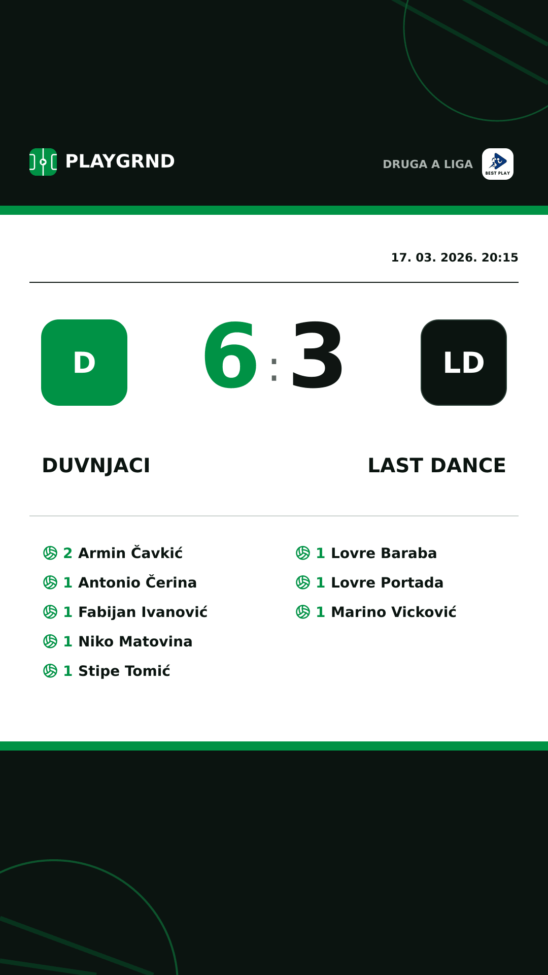 Instagram slika: Duvnjaci 6:3 Last Dance