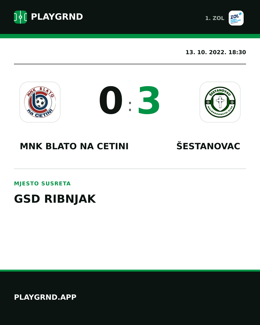 Instagram slika: MNK Blato na Cetini 0:3 Šestanovac
