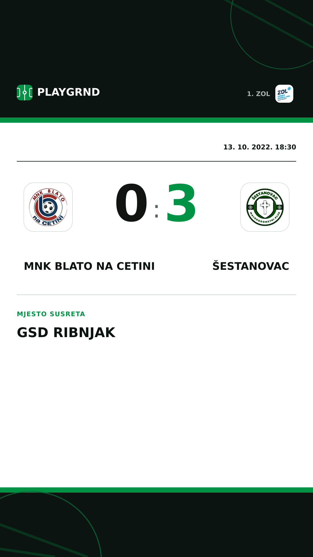 Instagram slika: MNK Blato na Cetini 0:3 Šestanovac