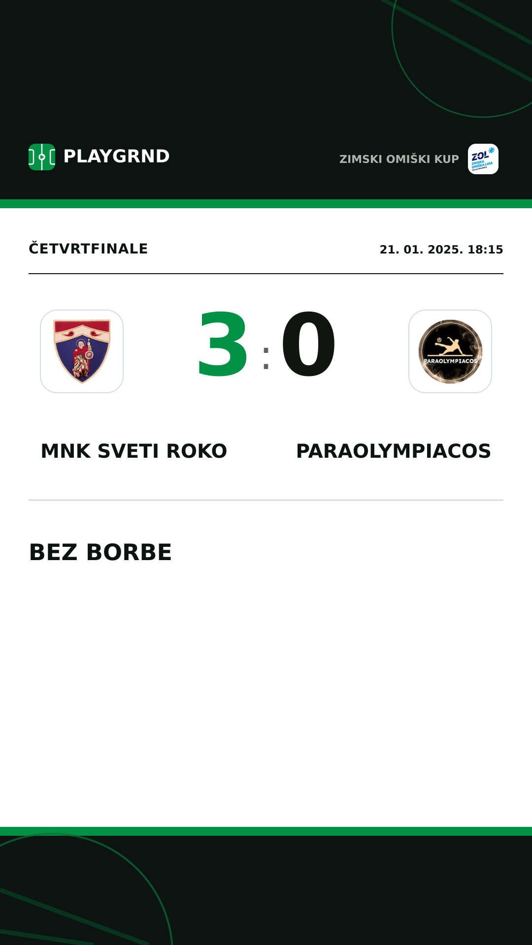 Instagram slika: MNK Sveti Roko 3:0 Paraolympiacos
