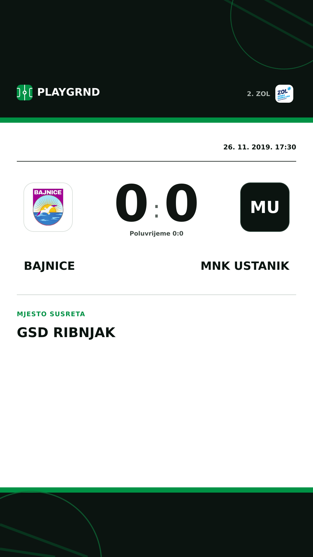 Instagram slika: Bajnice 0:0 MNK Ustanik