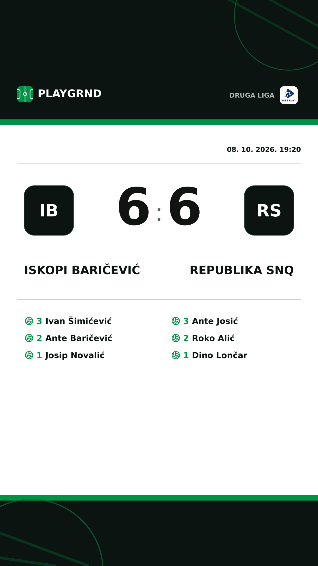 Instagram slika: Iskopi Baričević 6:6 Republika SNQ