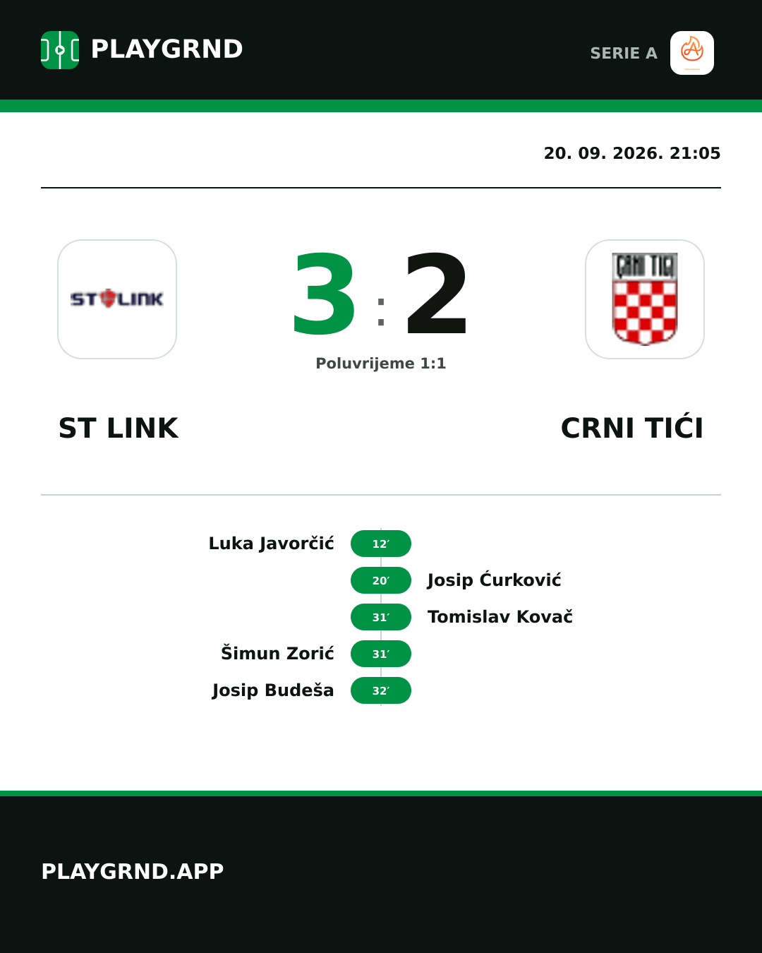 Instagram slika: ST Link 3:2 Crni Tići
