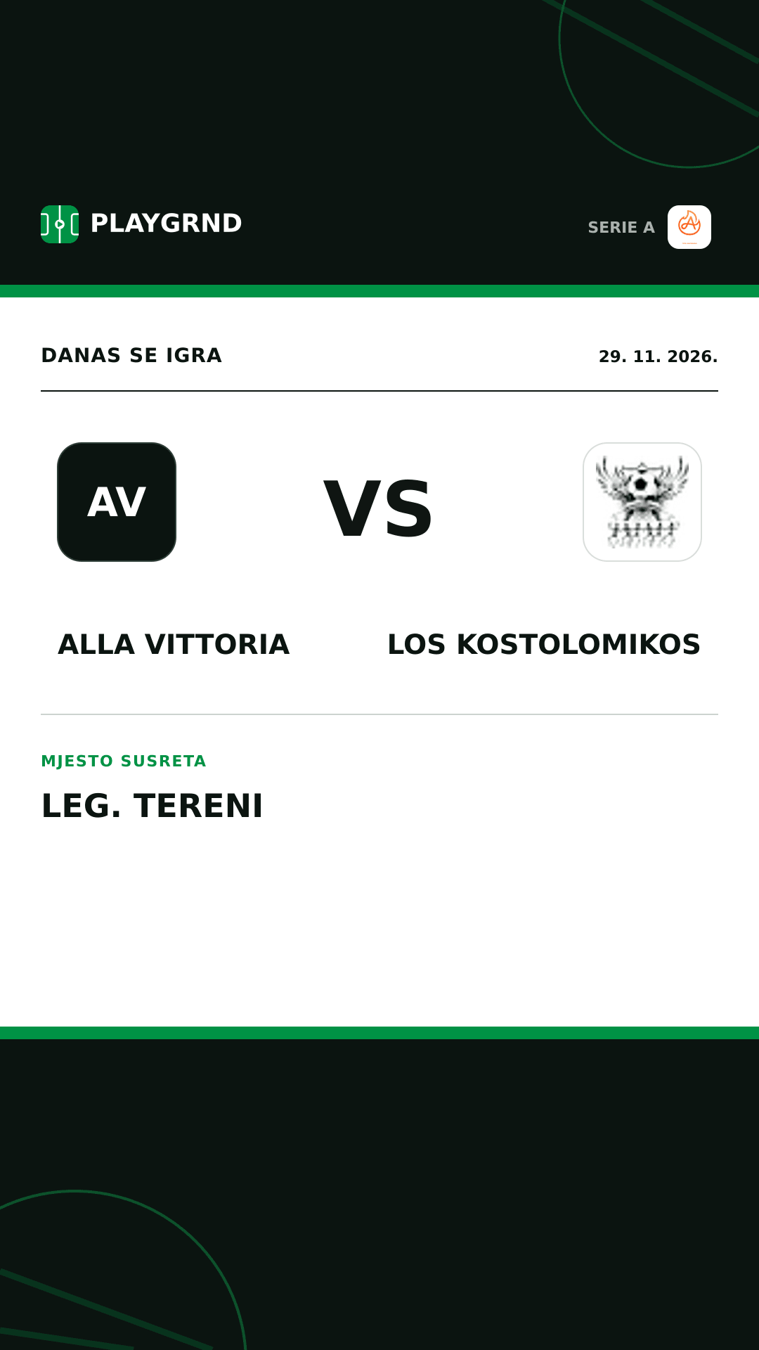 Instagram slika: Alla Vittoria vs Los Kostolomikos