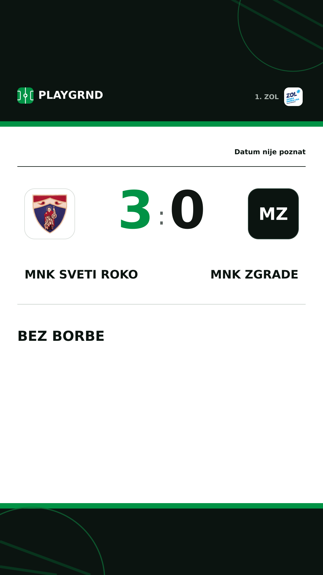 Instagram slika: MNK Sveti Roko 3:0 MNK Zgrade