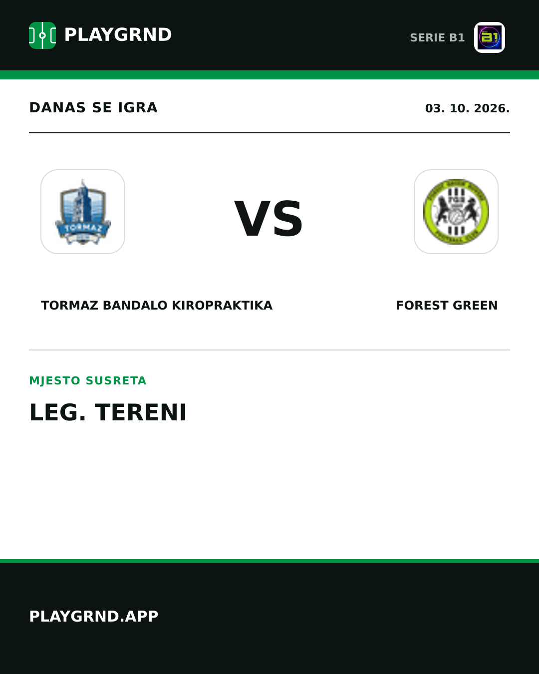 Instagram slika: Tormaz Bandalo Kiropraktika vs Forest Green