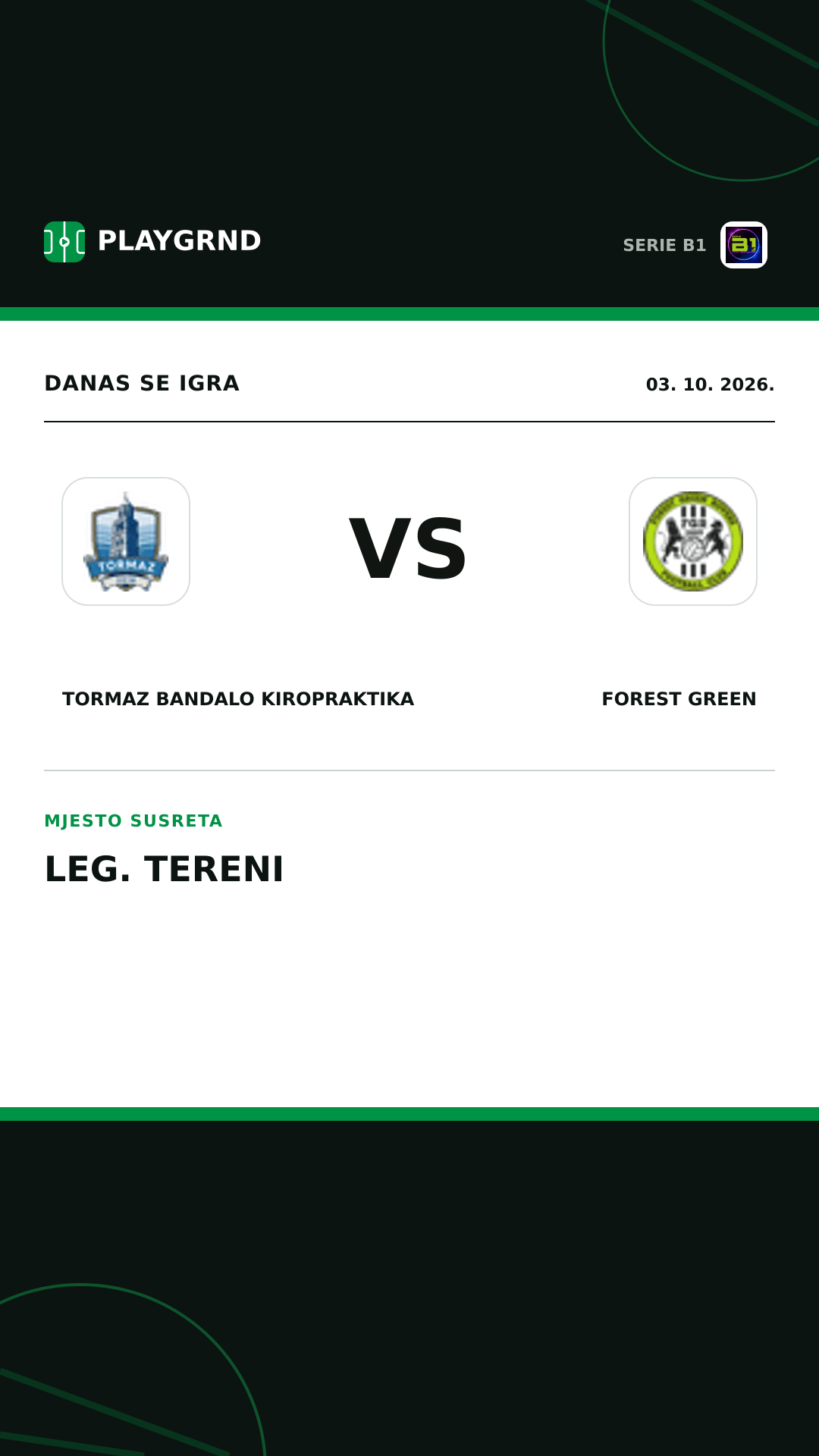 Instagram slika: Tormaz Bandalo Kiropraktika vs Forest Green