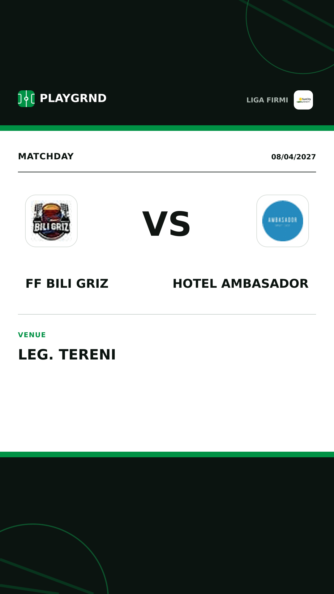 Instagram artwork: FF Bili Griz vs Hotel Ambasador