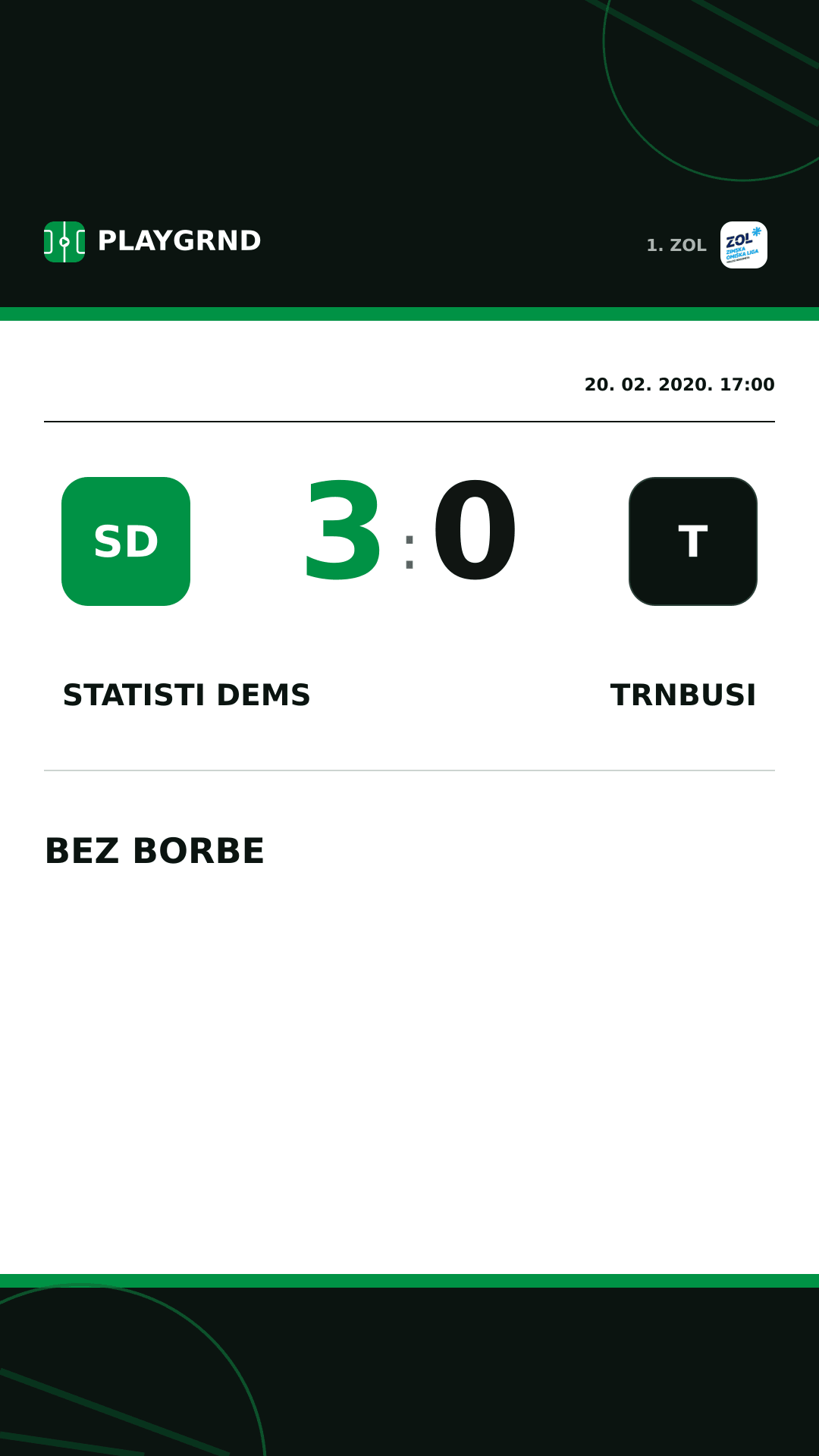 Instagram slika: STatisti DEMS 3:0 Trnbusi