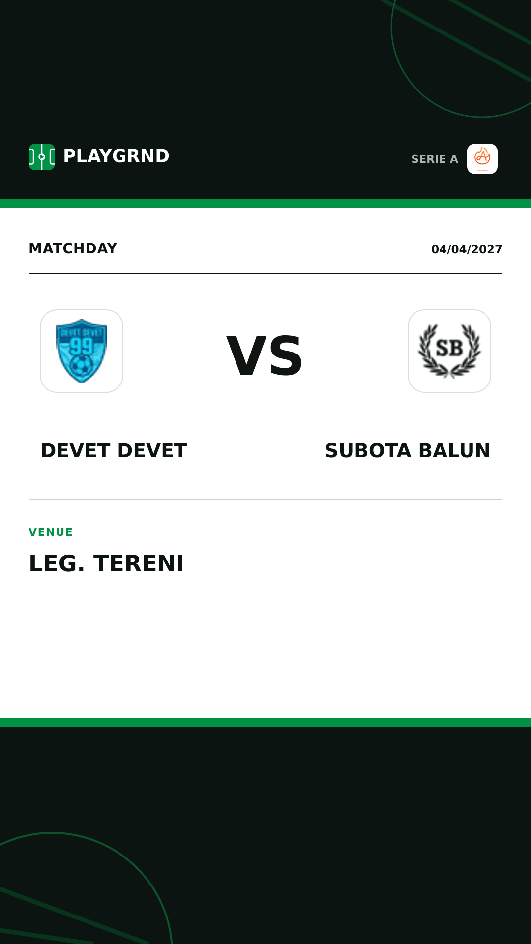 Instagram artwork: Devet Devet vs Subota Balun