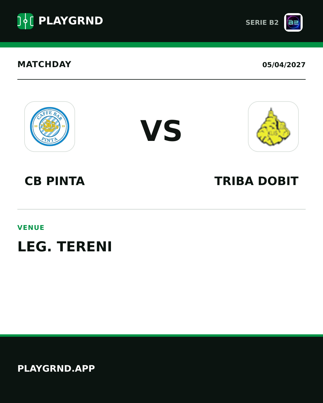 Instagram artwork: CB Pinta vs Triba Dobit