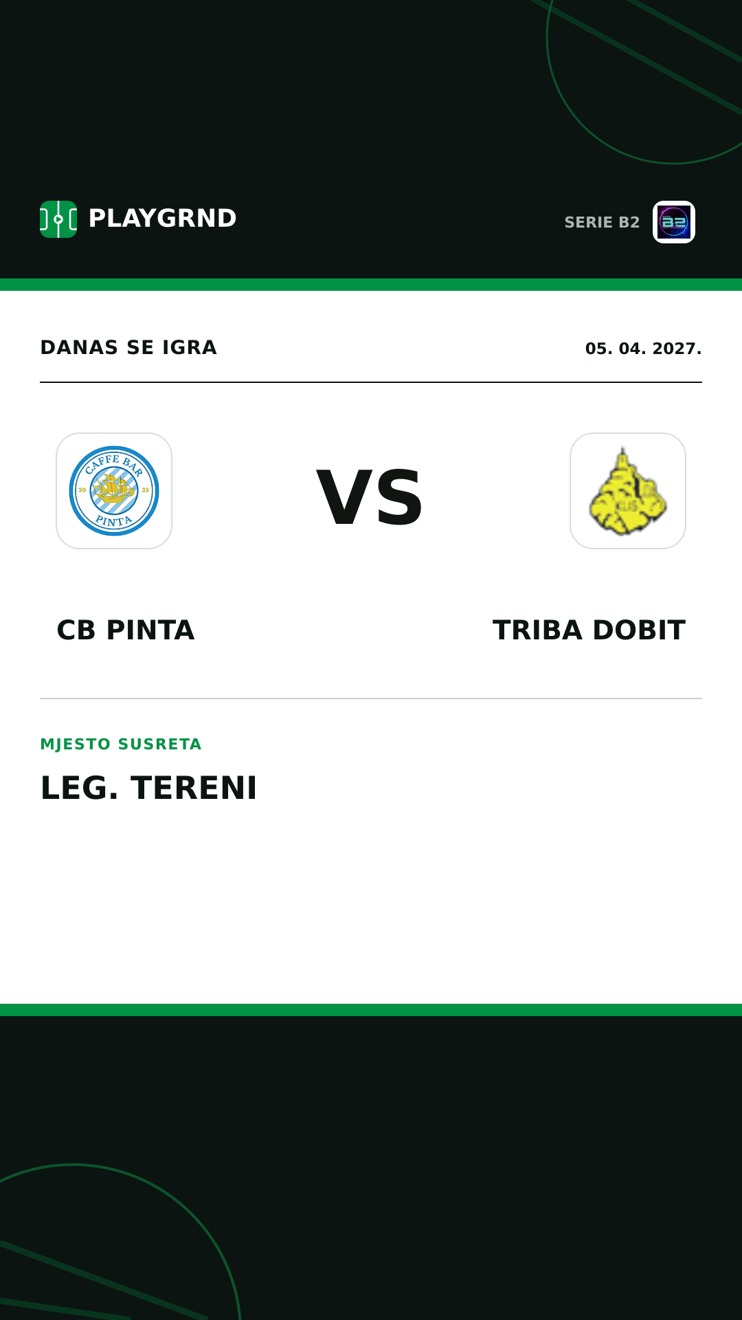 Instagram slika: CB Pinta vs Triba Dobit