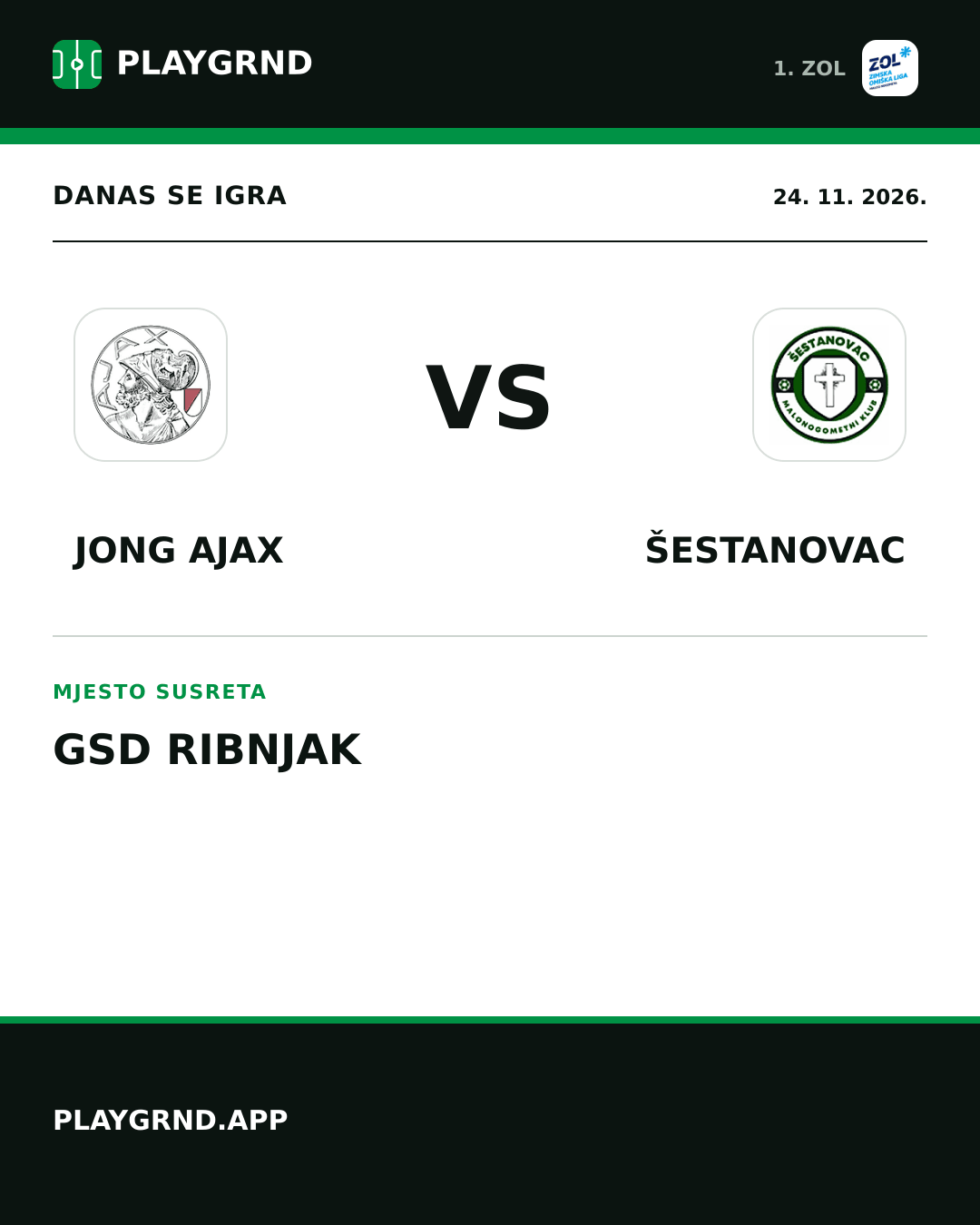 Instagram slika: Jong Ajax vs Šestanovac