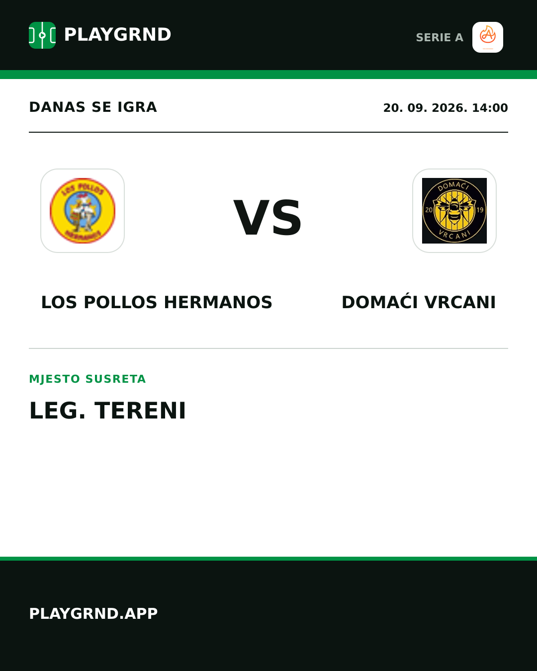 Instagram slika: Los Pollos Hermanos vs Domaći Vrcani