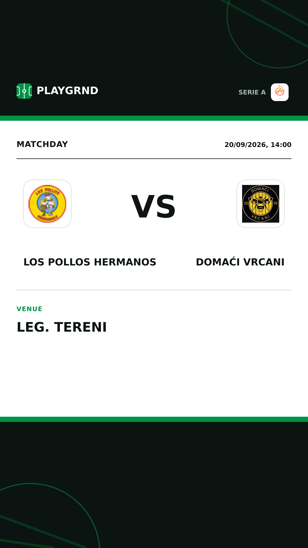 Instagram artwork: Los Pollos Hermanos vs Domaći Vrcani