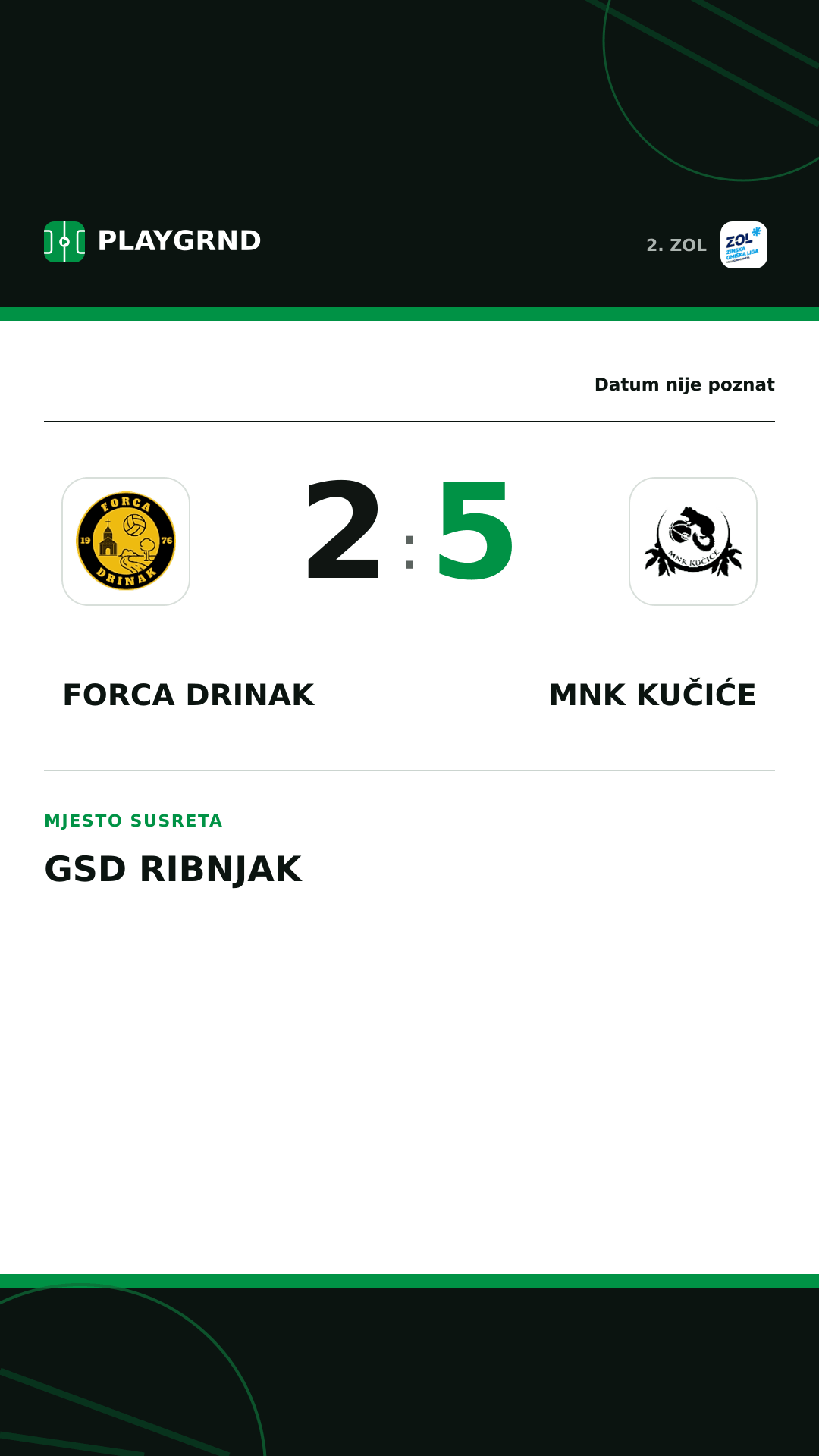 Instagram slika: Forca Drinak 2:5 MNK Kučiće