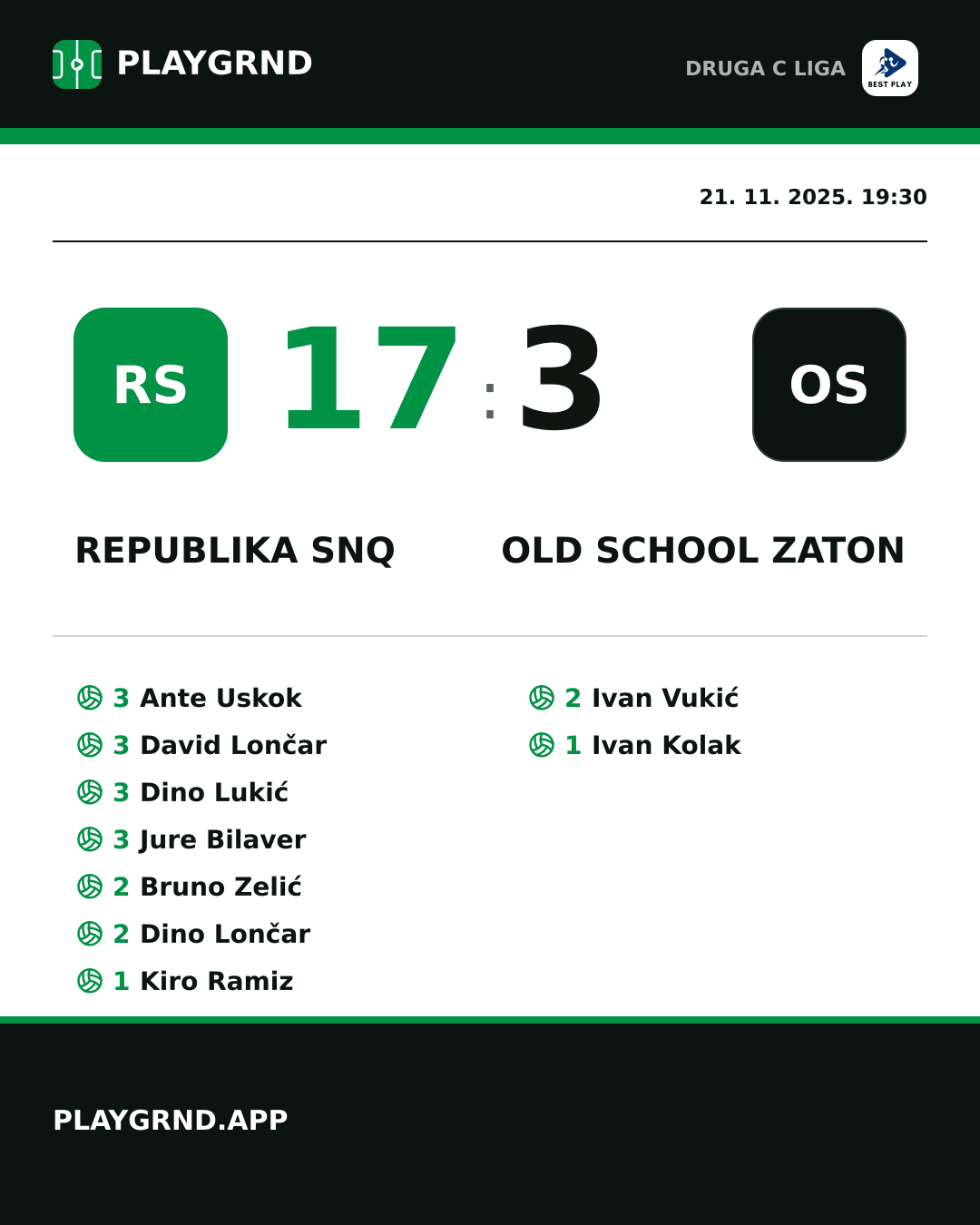 Instagram slika: Republika SNQ 17:3 Old School Zaton