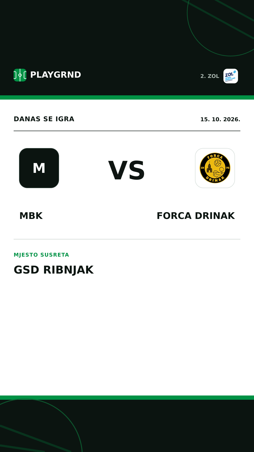 Instagram slika: MBK vs Forca Drinak