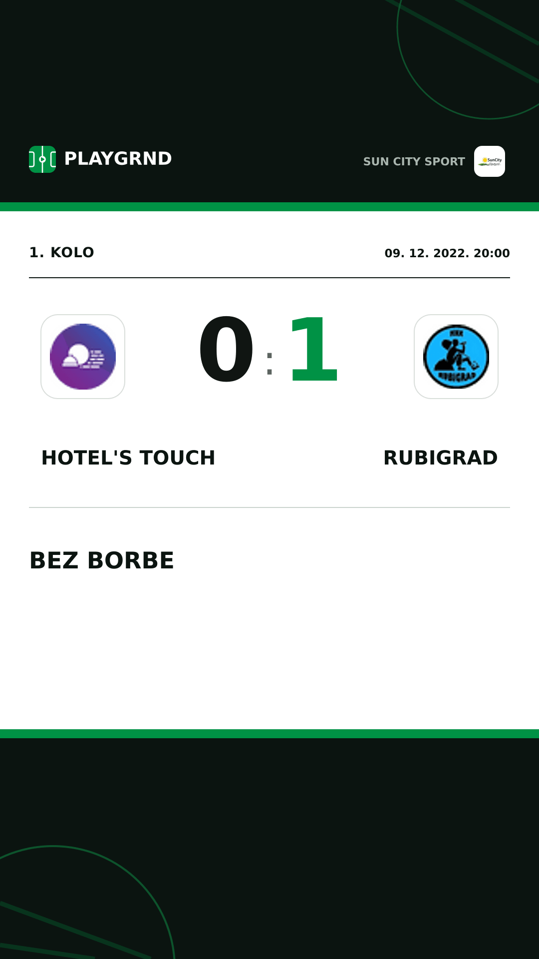 Instagram slika: Hotel's Touch 0:1 Rubigrad
