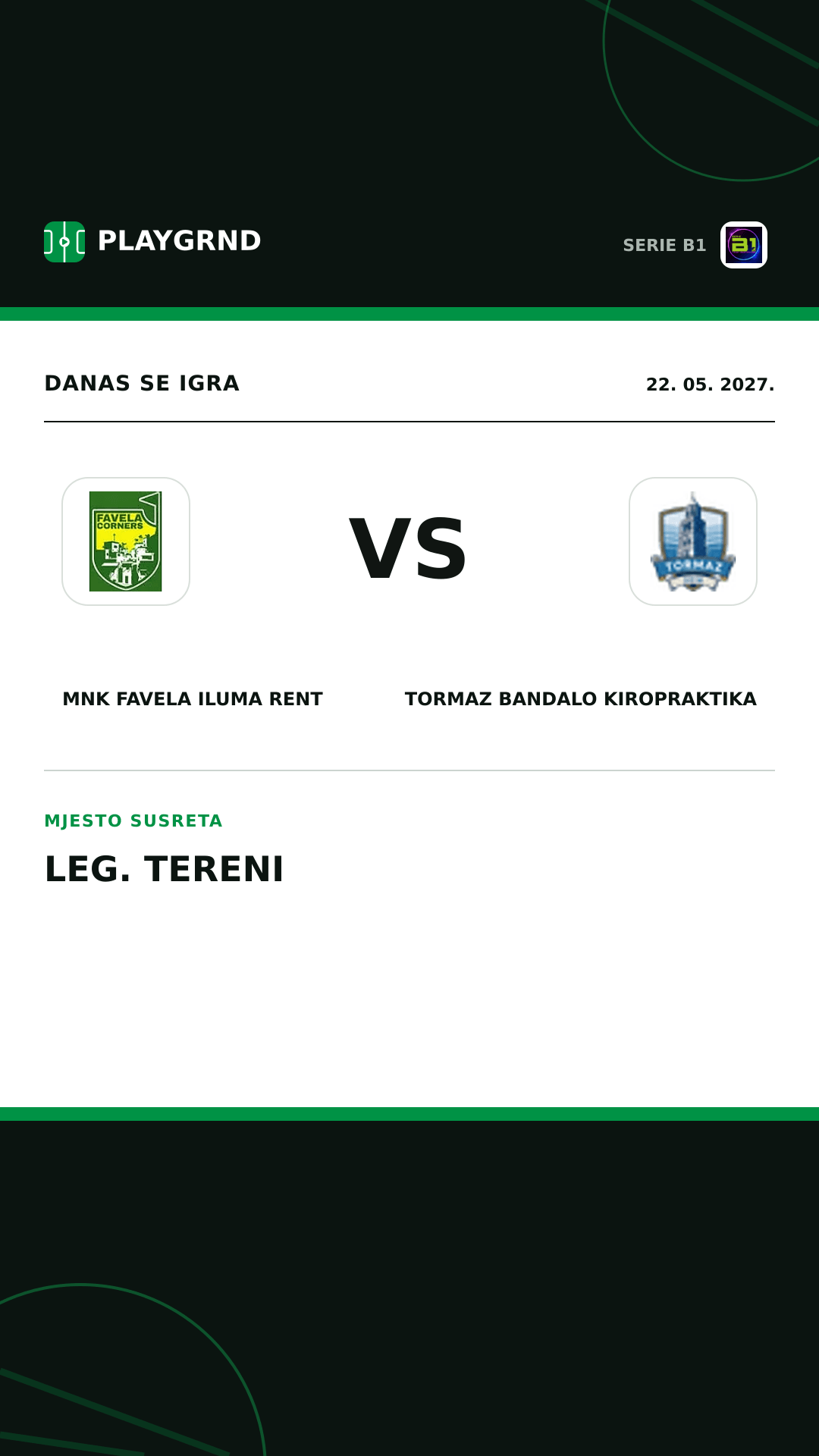 Instagram slika: MNK Favela Iluma Rent vs Tormaz Bandalo Kiropraktika