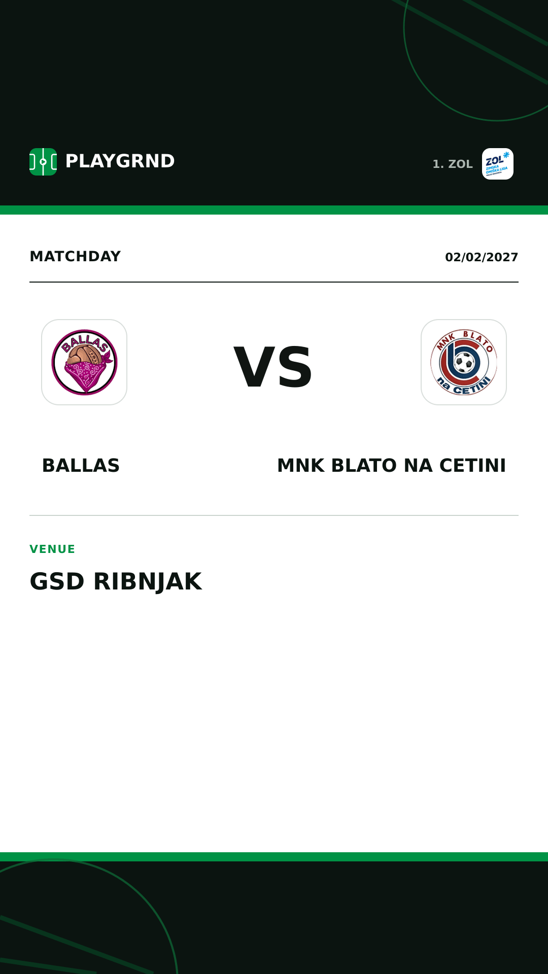 Instagram artwork: Ballas vs MNK Blato na Cetini