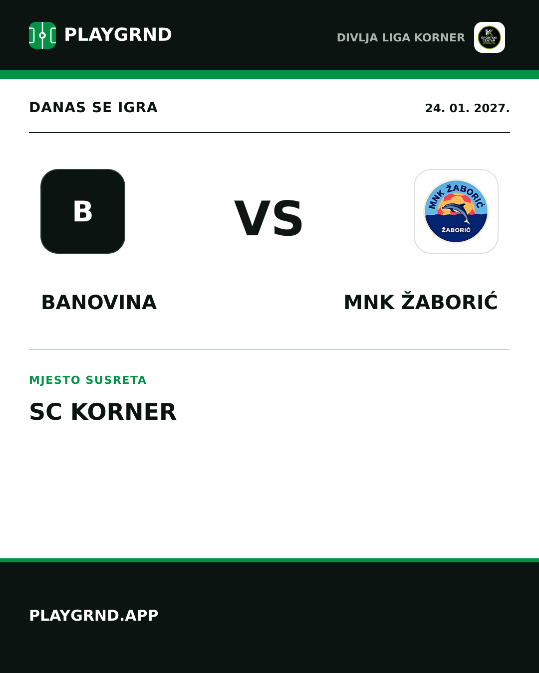 Instagram slika: Banovina vs MNK Žaborić