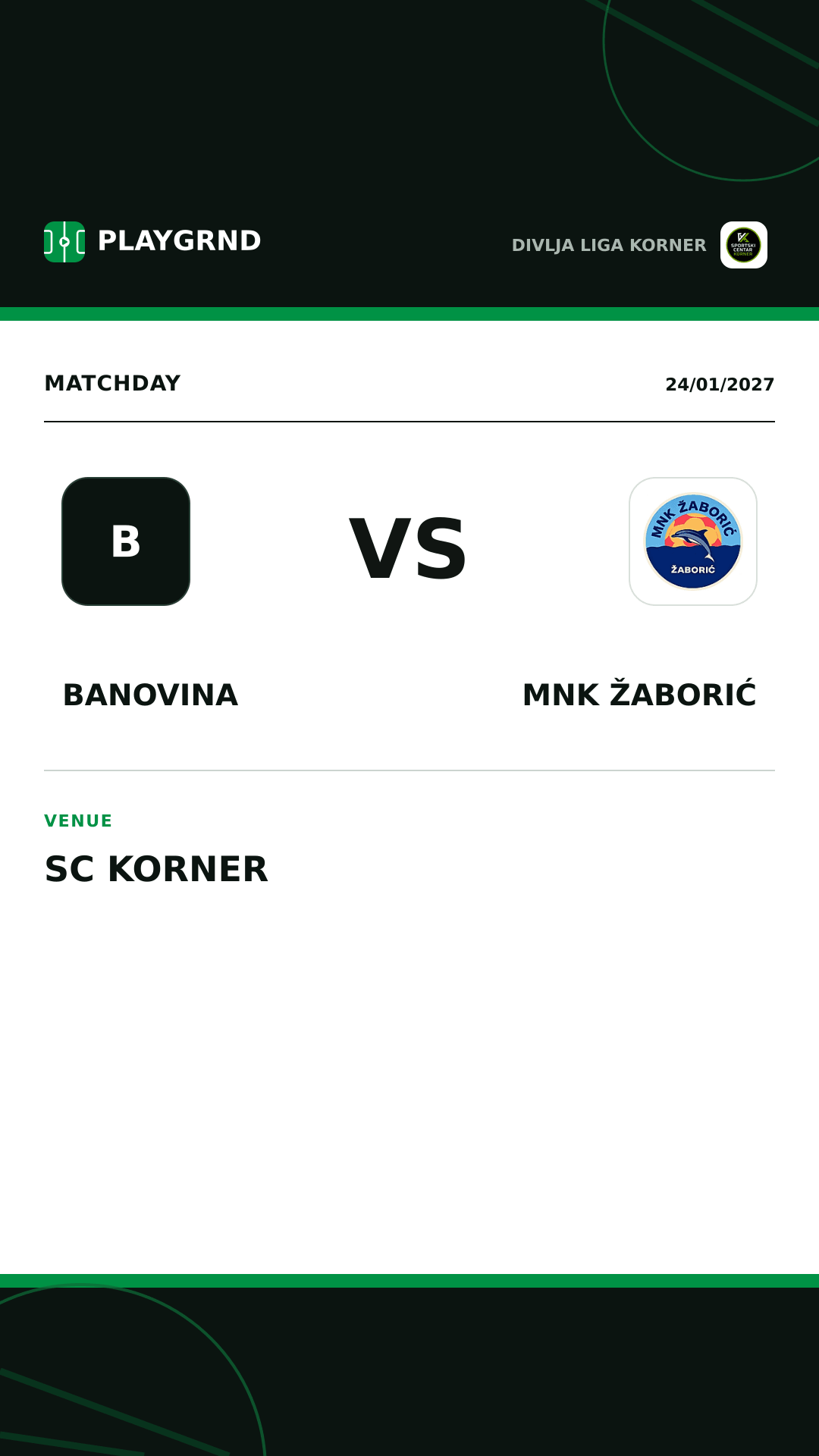 Instagram artwork: Banovina vs MNK Žaborić