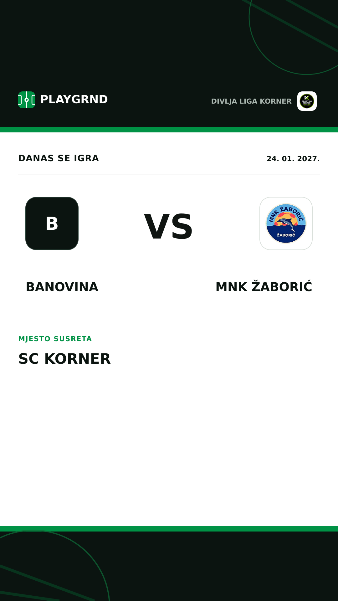 Instagram slika: Banovina vs MNK Žaborić