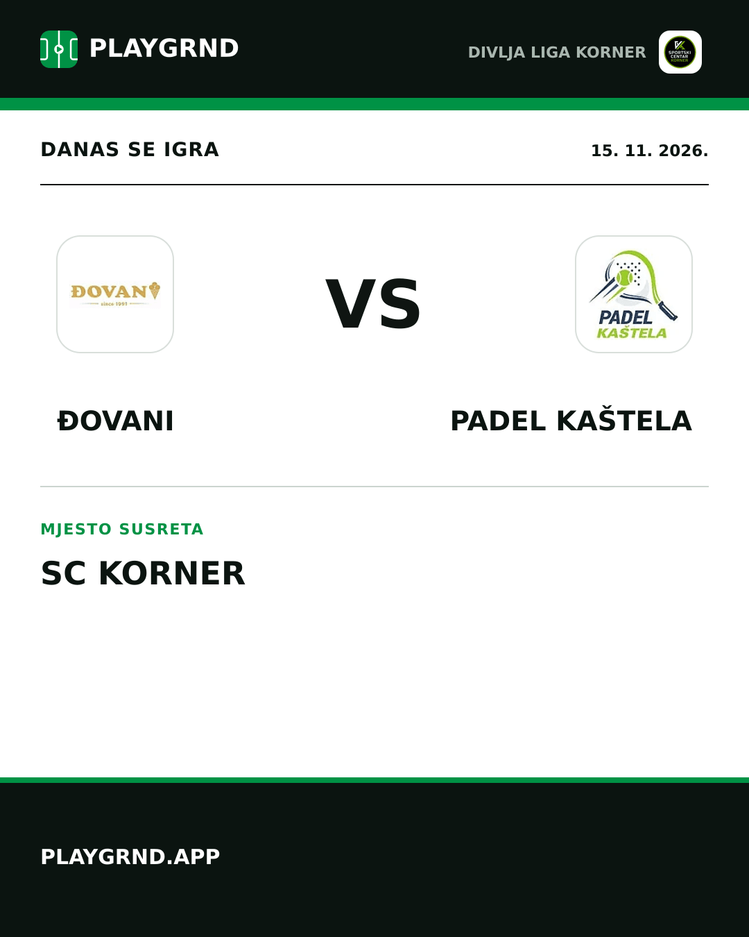 Instagram slika: Đovani vs Padel Kaštela