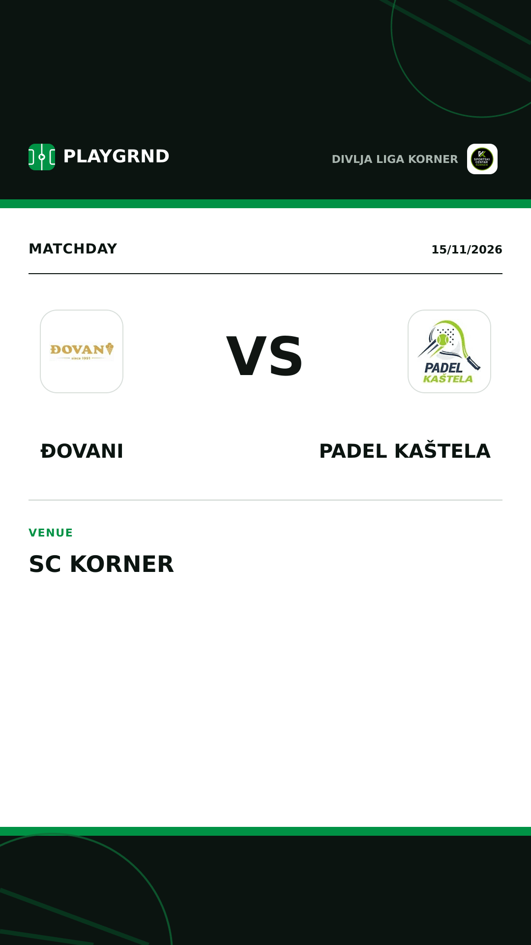 Instagram artwork: Đovani vs Padel Kaštela